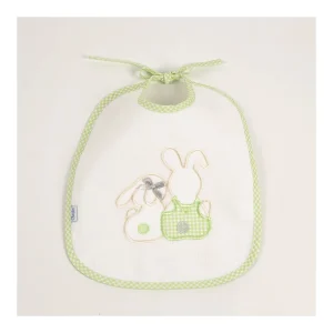 Clearance Babero cuadrado conejitos 1Ud Baberos