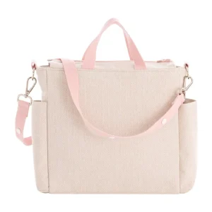 Fashion Bolso Maternal Pack Lino Rosa Bolsos