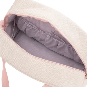 Hot Bolso Maternal Prome Lino Rosa Bolsos
