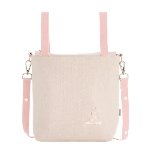Clearance Bolso Talega Lino Rosa Bolsos