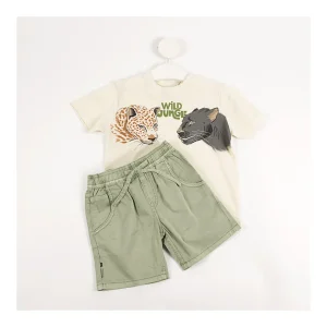 Discount Camiseta jungle y bermuda lino Conjuntos