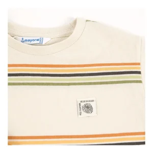 Hot Camiseta raya y bermuda lino Conjuntos