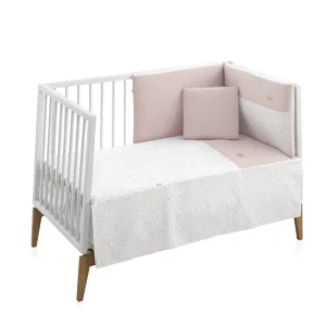 Best Colcha y Protector Cuna 60 Plumeti Rosa Edredón Y Protector