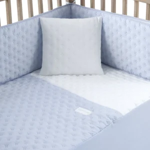 Fashion Colcha y Protector Cuna 60 Soft Celeste Edredón Y Protector