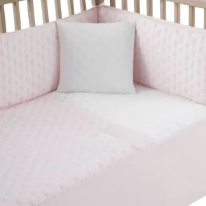 New Colcha y Protector Cuna 60 Soft Rosa Edredón Y Protector