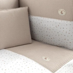 New Colcha y Protector Cuna 60 Rabbit Beige Edredón Y Protector