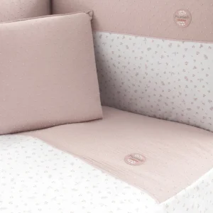 Best Colcha y Protector Cuna 60 Plumeti Rosa Edredón Y Protector