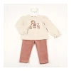 Hot Conjunto camiseta estampada y legging pana Conjuntos