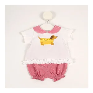 Hot Conjunto camiseta pantalon perrito Conjuntos
