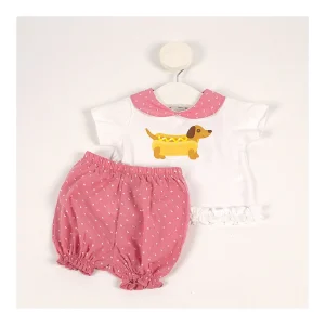 Hot Conjunto camiseta pantalon perrito Conjuntos