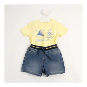 Hot Conjunto Camiseta y Bermuda Vaquera Conjuntos