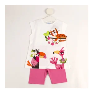 Outlet Conjunto leggings cortos y camiseta animals Conjuntos