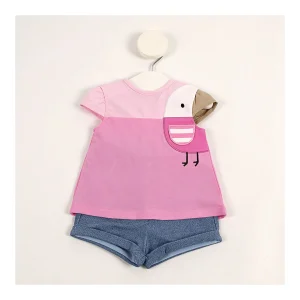 Outlet Conjunto shorts con camiseta pollito Conjuntos