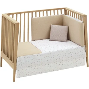 New Edredon + Protector Cuna 60 Greeny Beige Edredón Y Protector