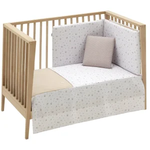 New Edredon + Protector Cuna 60 Greeny Beige Edredón Y Protector