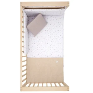 New Edredon + Protector Cuna 60 Greeny Beige Edredón Y Protector