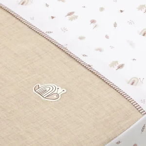 New Edredon + Protector Cuna 60 Greeny Beige Edredón Y Protector