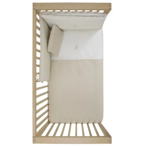 Online Funda Nordica + Protector Cuna 70 Lino Beige Edredón Y Protector