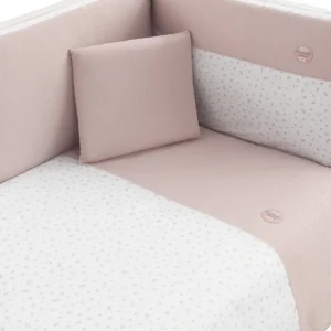 Online Funda Nordica y Protector Cuna 70 Plumeti Rosa Edredón Y Protector