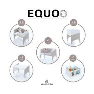 Discount Minicuna colecho EQUO + Set Textil + Colchon Minicunas