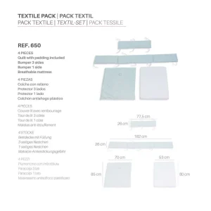 Discount Minicuna colecho EQUO + Set Textil + Colchon Minicunas