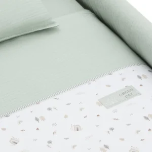 Clearance Minicuna Tijera Madera Greeny Verde/Blanco Minicunas