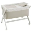 Hot Minicuna Tijera Madera Lino Rosa/Bco Minicunas