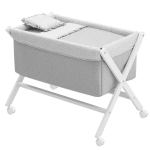 Clearance Minicuna Tijera Madera Liberty Gris/Bco Minicunas