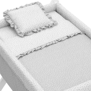 Clearance Minicuna Tijera Madera Liberty Gris/Bco Minicunas