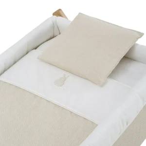 Sale Minicuna Tijera Madera Lino Beige/Natural Minicunas