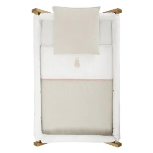 Best Minicuna Tijera Madera Lino Rosa/Natural Minicunas