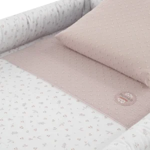 New Minicuna Tijera Madera Plumeti Rosa/Bco Minicunas