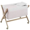 Clearance Minicuna Tijera Madera Soft Rosa/Natural Minicunas