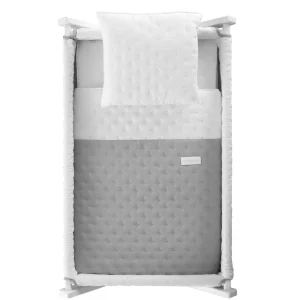 Sale Minicuna Tijera Madera Soft Gris/Bco Minicunas