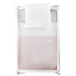 Sale Minicuna Tijera Madera Soft Rosa/Bco Minicunas