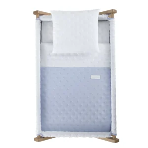 Outlet Minicuna Tijera Madera Soft Celeste/Natural Minicunas