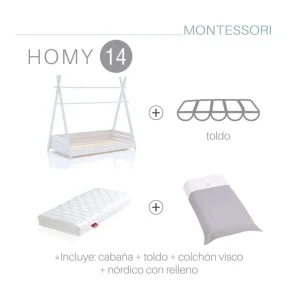 Fashion Pack cama Montessori HOMY-14 Cunas