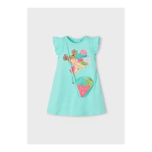 Clearance Vestido algodon con bolso Vestidos