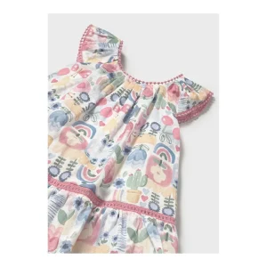 Discount Vestido estampado sin manga Vestidos