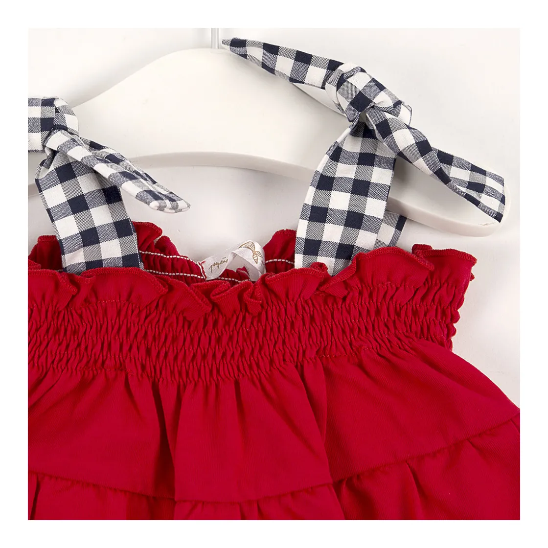 vestido_infantil_volantes_1.webp Outlet Vestido infantil volantes tirante Vichy Vestidos