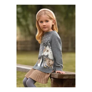Clearance Vestido tricot intarsia Conjuntos