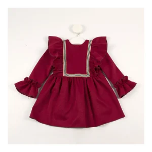 Clearance Vestido volantes cenefa Vestidos
