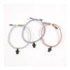 Sale Complemento Pulsera con cordón pastel y ángel plateado Bautizo, Ceremonia Y Comunión