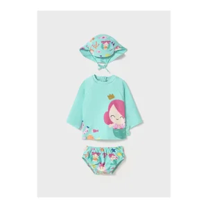 Outlet Conjunto baño y gorro sirena Bañadores