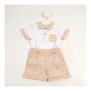 Discount Conjunto bebe polo con bermuda cuadros Pololos Y Ranitas