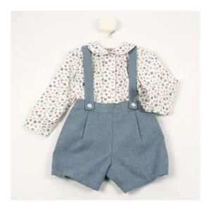 Fashion Conjunto camisa pajaritos y peto micropana Pololos Y Ranitas