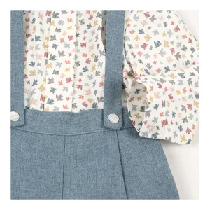 Fashion Conjunto camisa pajaritos y peto micropana Pololos Y Ranitas