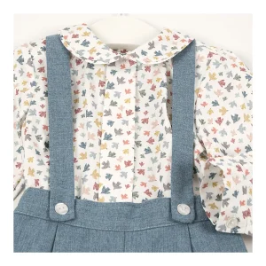 Fashion Conjunto camisa pajaritos y peto micropana Pololos Y Ranitas