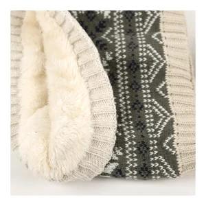 Discount Conjunto gorro y cuello Jackard Manoplas Y Gorros
