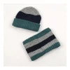 Fashion Conjunto gorro y cuello rayas Manoplas Y Gorros